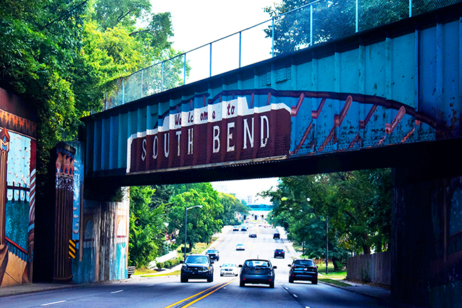 welcome to south bend underpass