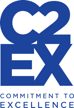 c2ex logo vertical stacked