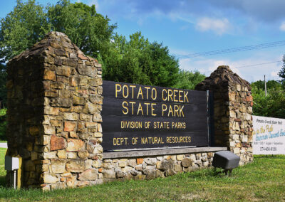 Potato Creek State Park entry sign